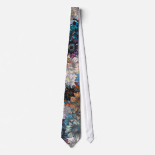 Gravata Patten floral azul
