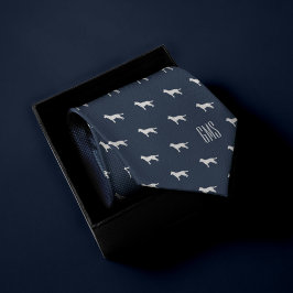 Gravata Patterno De Cachorros Siberianos Monogramados