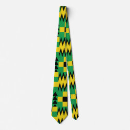 Gravata Patterno Geométrico jamaicano Flag Bright