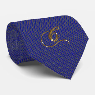 Gravata Pau azul e Dourado