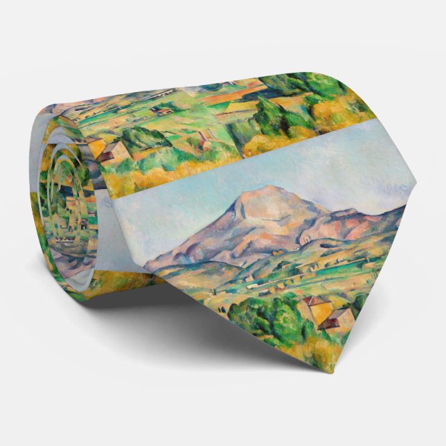 Gravata Paul Cezanne - Mont Sainte-Victoire (Rolled)
