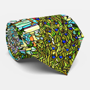 Gravata Pavão da janela de vitral de Nouveau Tiffany da