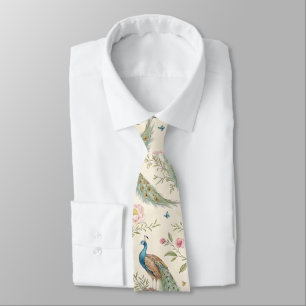 Gravata Pavão Elegante Floral Vintage (7)