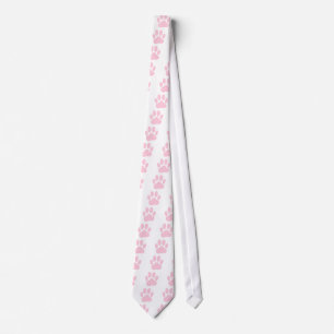 Gravata Pawprint Rosa