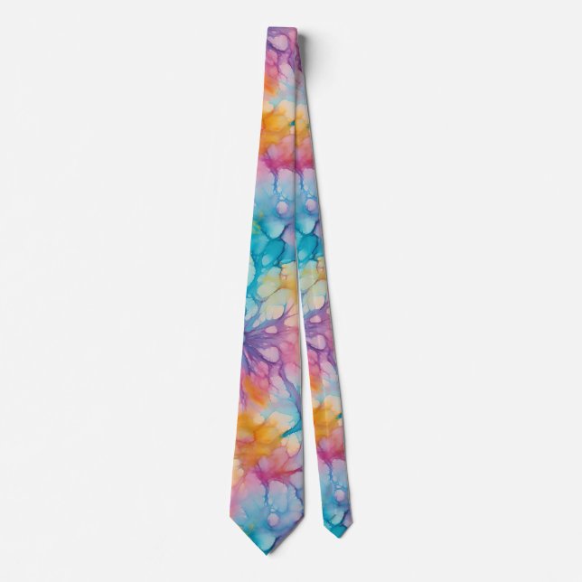 Gravata Peace Love Tie-Dye (Frente)