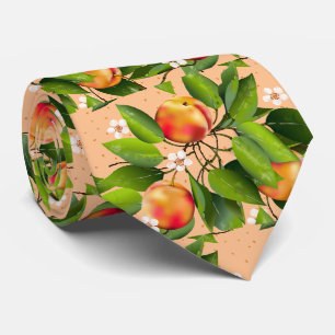 Gravata Peaches Fruta Floral