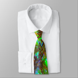 Gravata Peacock ammolite de queda