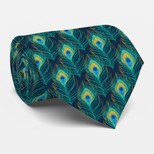 Gravata Peacock Feather