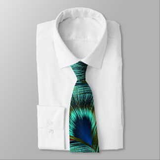Gravata Peacock Feather Mens Necktie