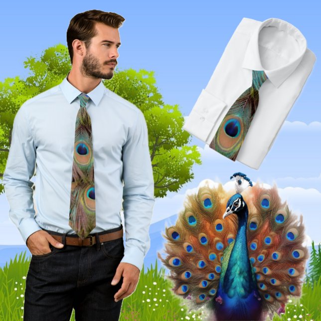 Gravata Peacock Feather Tie (Criador carregado)