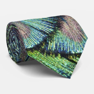 Gravata Peacock Feather Tie Double-Lided Impressão