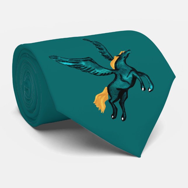 Gravata Pegasus (turquesa) (Rolled)