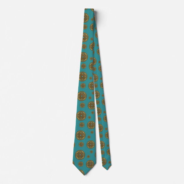 Gravata Peixes Mandala Colar Masculino (Frente)
