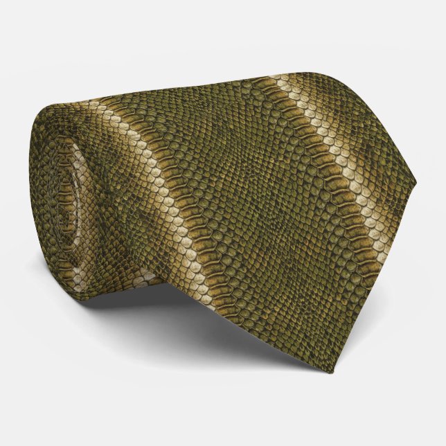 Gravata Pele de Cobra Boa (Rolled)