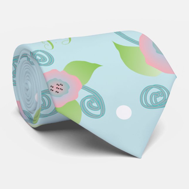 Gravata Pele de Gelo Azul (Rolled)