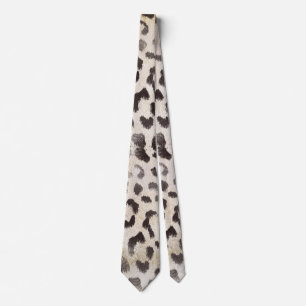 Gravata Pele de leopardo em marfim tangerina
