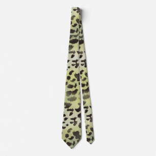 Gravata Pele de Leopardo em Verde Lima Tangerina