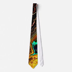 Gravata Penas de Peacock Fractal 1 Tie