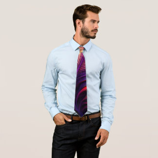 Gravata Penas Psicodélicas dos Anos 70 e 60