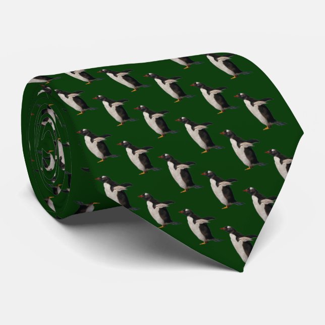 Gravata Penguin Frenzy Tie Double Sided Impressão ( latera (Rolled)