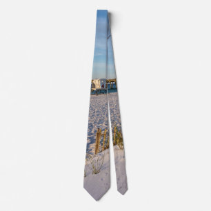 Gravata Pensacola Sand Dunes Pier Morning Tie