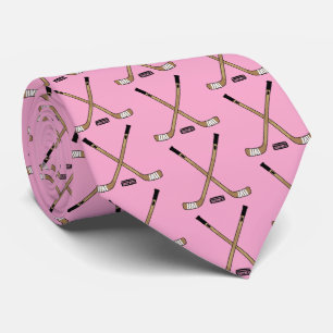 Gravata Pentes de hóquei em Pé-rosa e pinto