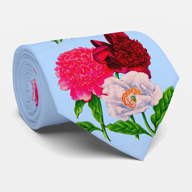 Gravata peony impressão (Rolled)