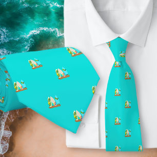 Gravata Pequeno Pavimento Padrões Turquesa Pescoço