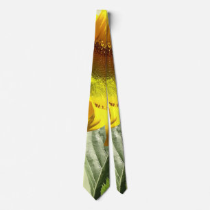 Gravata Perfil de um punho de pescoço de girassol