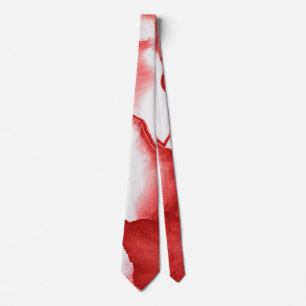 Gravata Pérolas de Flor Vermelho