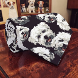 Gravata Personalizada Canina Retro Amante de Cacho