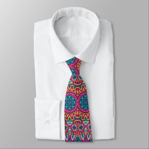 Gravata Personalizada Colorida Retro – Moda Elegan