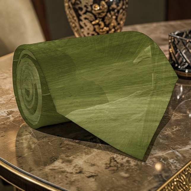 Gravata personalizada com aguarela em verde oliva (Criador carregado)