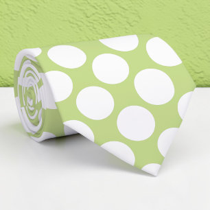 Gravata Personalizada com Bolinhas Gigantes Verde 