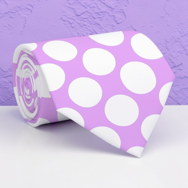 Gravata Personalizada com Bolinhas Jumbo Roxo Bril (Criador carregado)