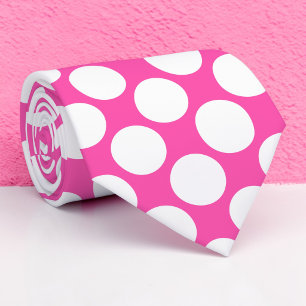 Gravata Personalizada com Bolinhas Pink Gigante