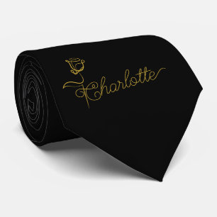 Gravata Personalizada com Design Bloom e Nome