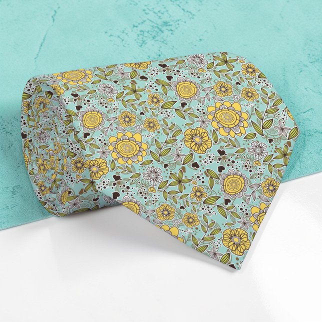 Gravata Personalizada com Estampa Floral (Criador carregado)