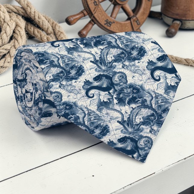 Gravata personalizada com estampa Toile Náutica (Criador carregado)