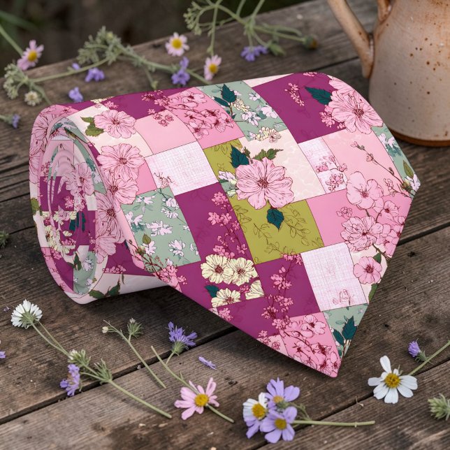 Gravata Personalizada com Padrão Colorido de Patch (Criador carregado)