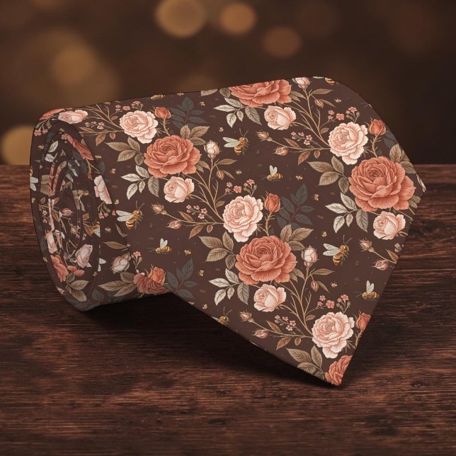 Gravata Personalizada com Padrão de Abelha Elegant (Criador carregado)