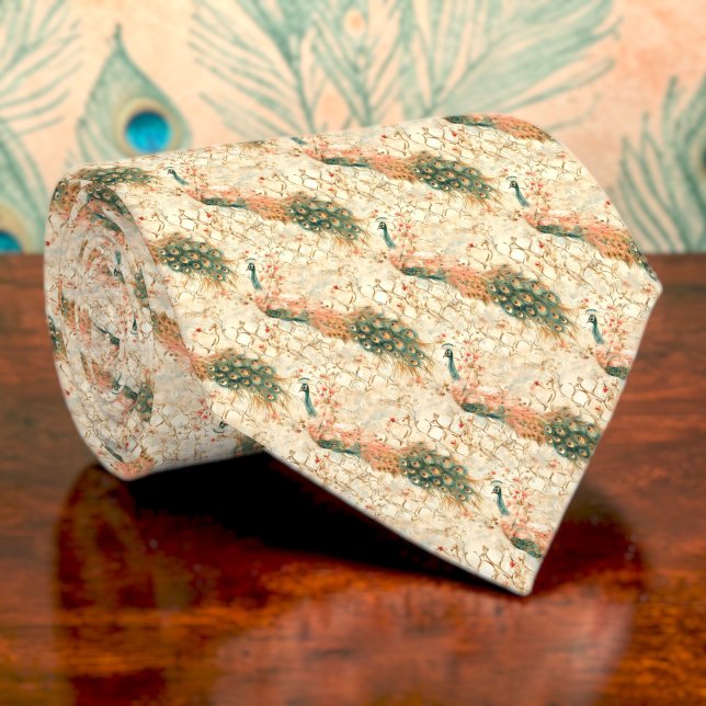 Gravata Personalizada com Padrão de Pavão (Criador carregado)