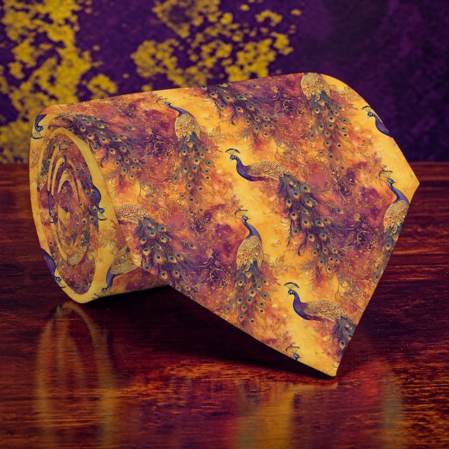 Gravata Personalizada com Padrão de Pavão (Criador carregado)