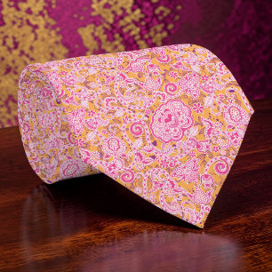 Gravata Personalizada com Padrão Paisley Floral