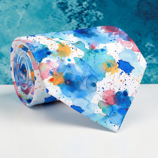 Gravata personalizada com pintura em aquarela (Criador carregado)
