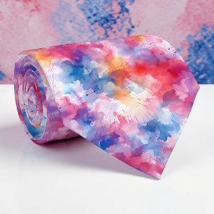 Gravata personalizada em aquarela