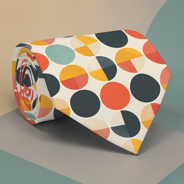 Gravata Personalizada Geométrica Abstrata Multi-Co (Criador carregado)