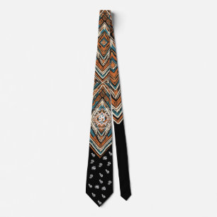 Gravata Personalizada Geométrica Tribal - Presente