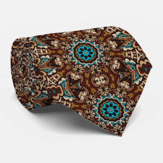 Gravata Personalizada Marrom Colorida Retro – Moda