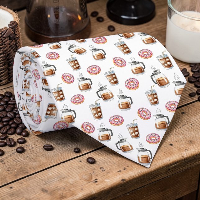 Gravata Personalizada para Amantes de Café Latte (Criador carregado)